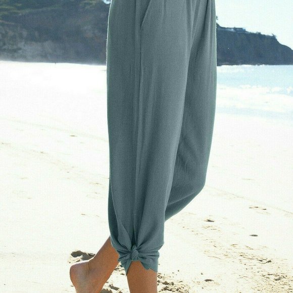 Fresh Produce 1X Lagoon Green Avila Capris Pants - Picture 6 of 12